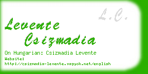 levente csizmadia business card